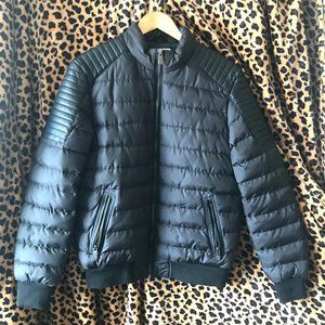 Seven Series Puffer Moto Jacket - Black - M